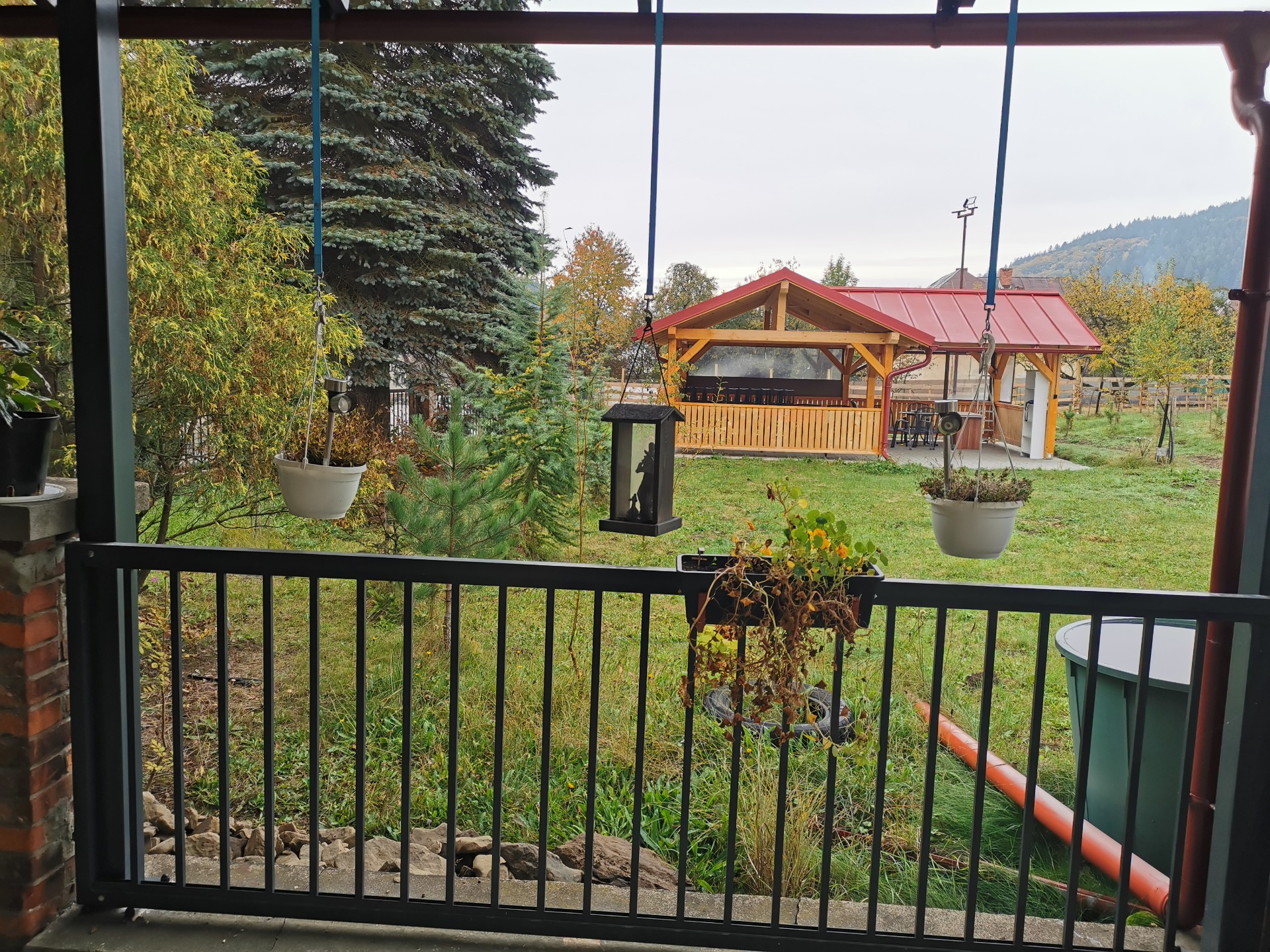 Pohľad do záhrady jeseň 2025