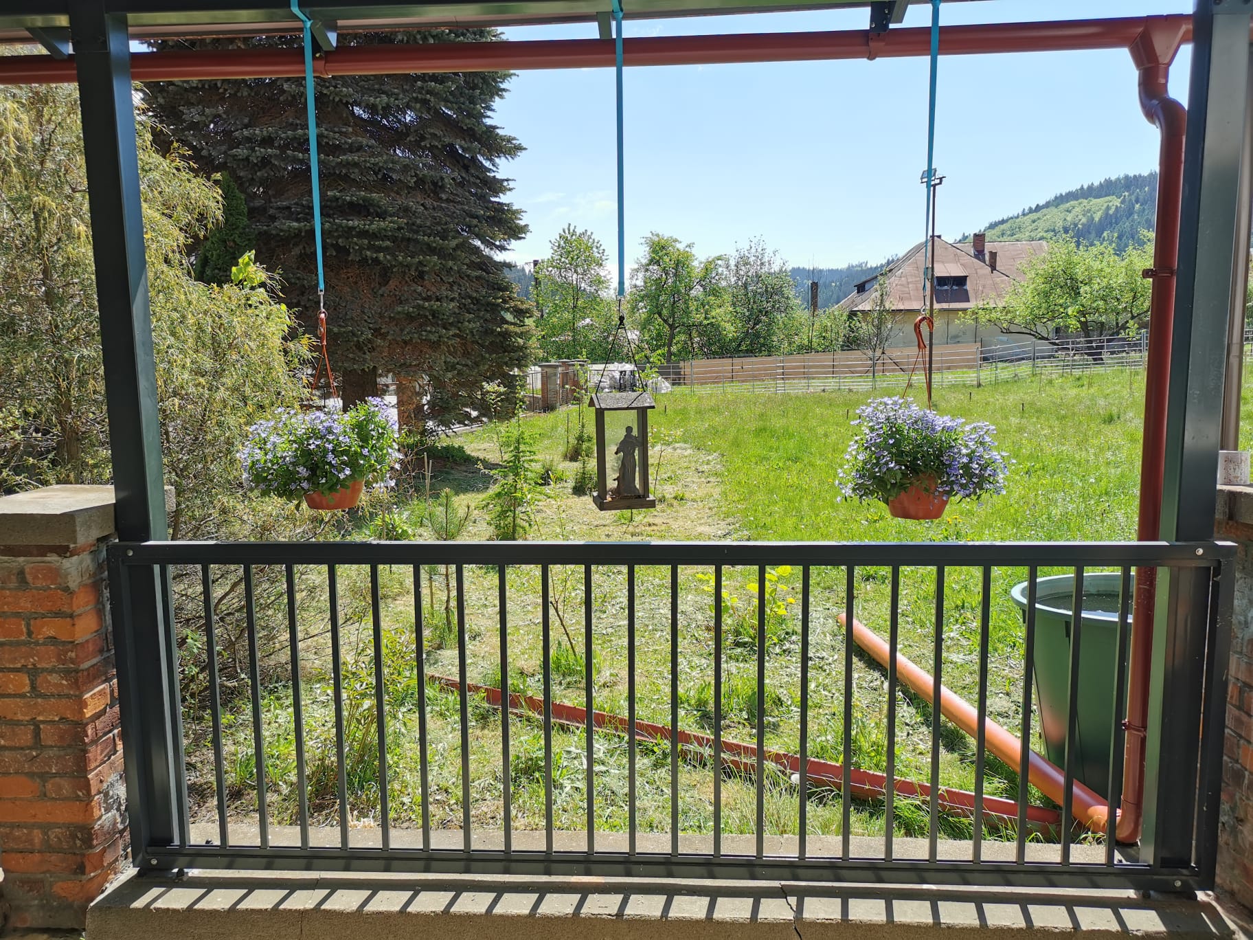 Pohľad do záhrady jar 2025